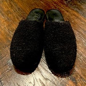 Jcrew faux shearling mule